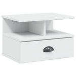 Nattbordskap Med Skuff Hvit 40 X 31 X 27 Cm Massiv Furu