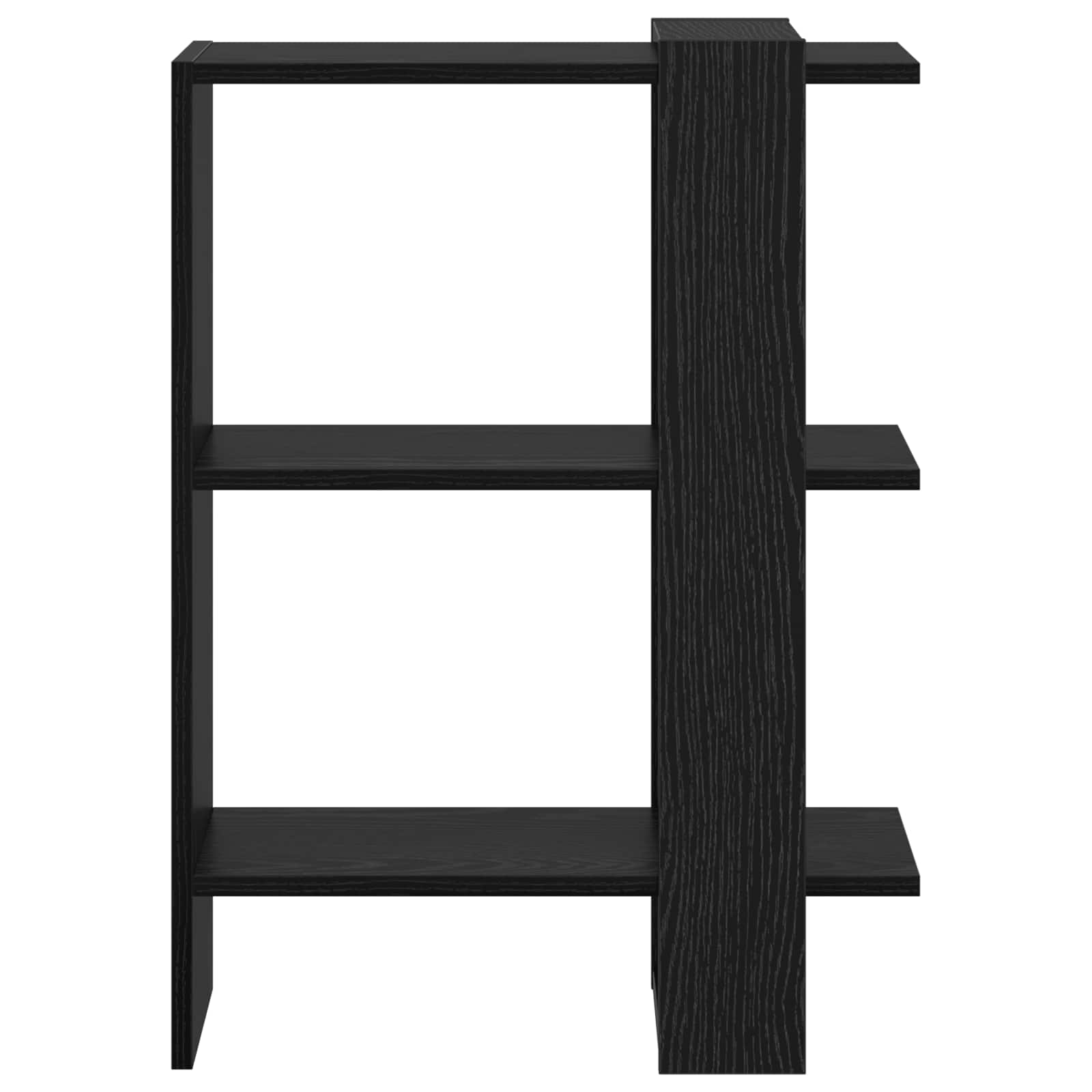 Bokhylle Svart Eik 52 X 25 X 71,5 Cm Konstruert Tre