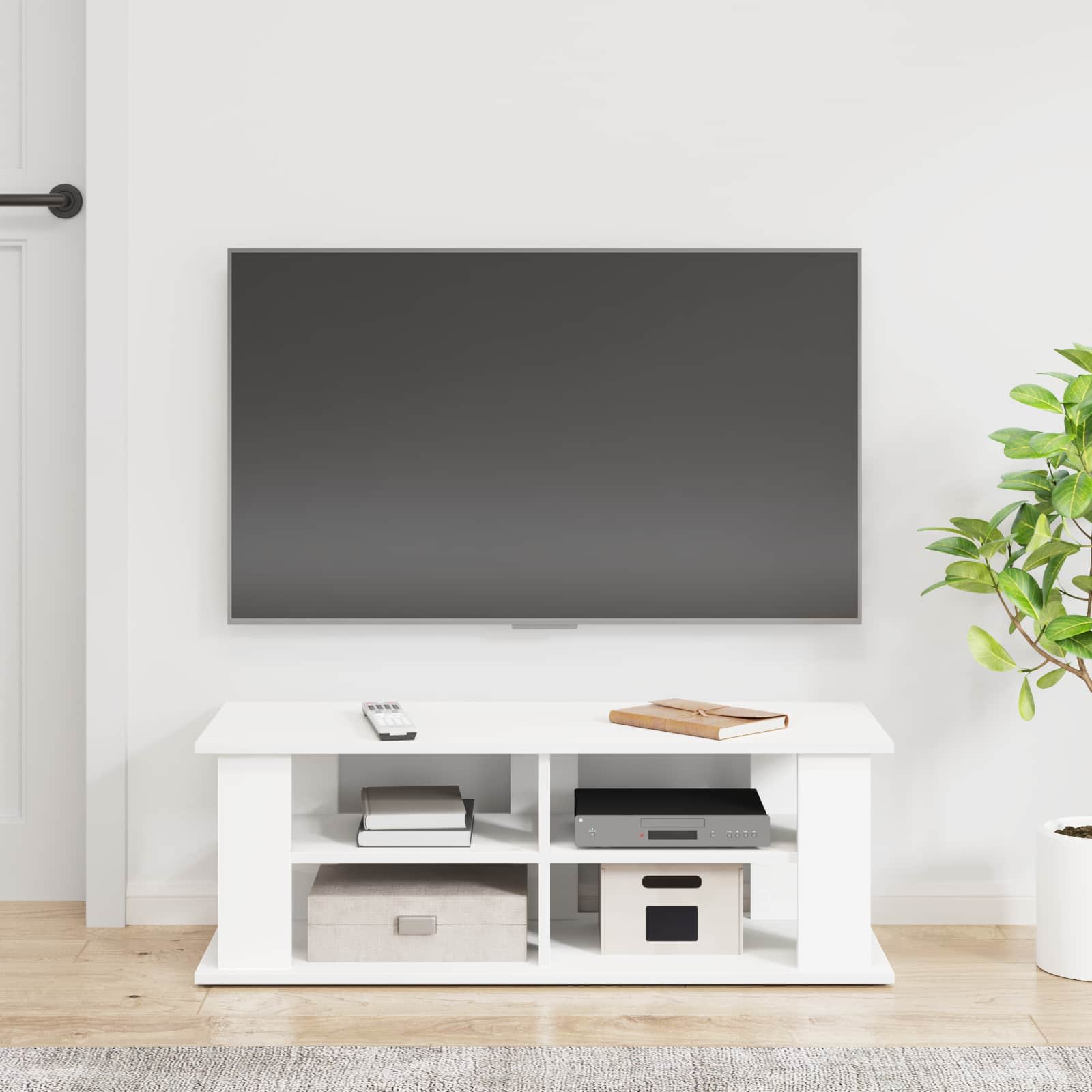 Tv-Stativ Hvit 96 X 35 X 33,5 Cm