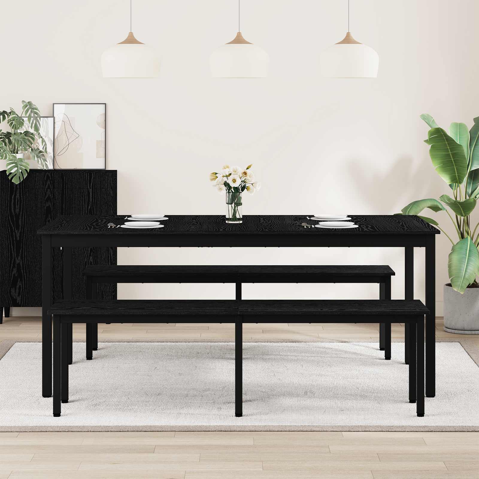 Spisebord 2 Pcs 180 X 90 X 75 Cm Konstruert Tre