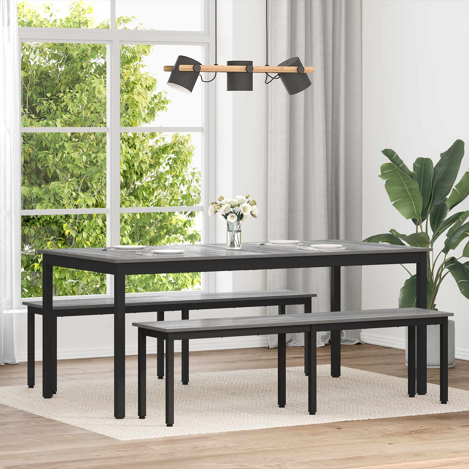 Spisebord 2 Pcs 180 X 90 X 75 Cm Konstruert Tre