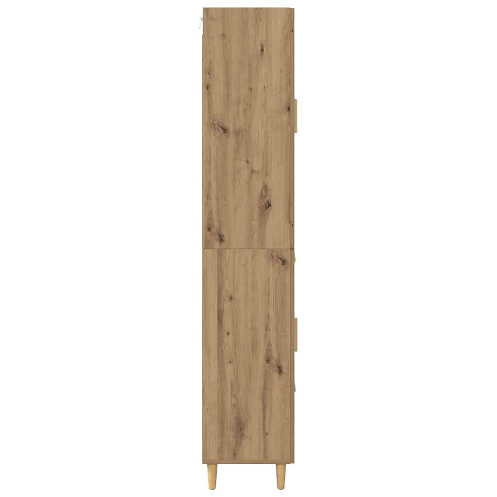Høyskap Med Skuff Artisan Eik 69,5 X 34 X 180 Cm Konstruert Tre