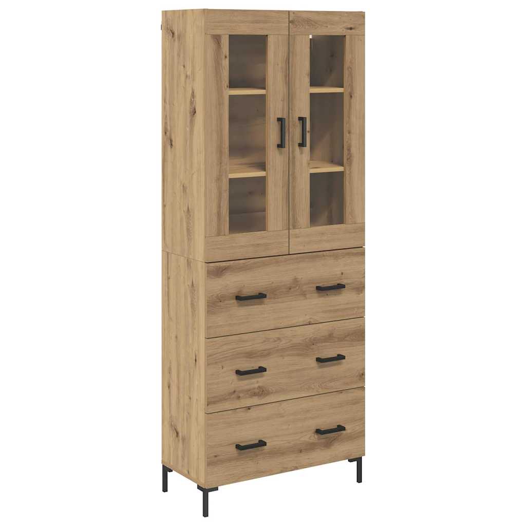 Høyskap 2 Pcs Artisan Eik 69,5 X 34 X 180 Cm Konstruert Tre