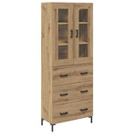 Høyskap 2 Pcs Artisan Eik 69,5 X 34 X 180 Cm Konstruert Tre