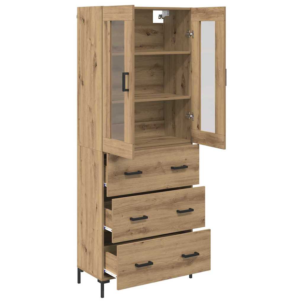 Høyskap 2 Pcs Artisan Eik 69,5 X 34 X 180 Cm Konstruert Tre