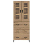 Høyskap 2 Pcs Artisan Eik 69,5 X 34 X 180 Cm Konstruert Tre