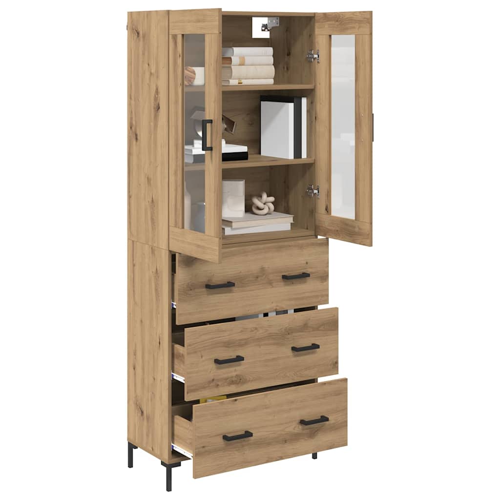 Høyskap 2 Pcs Artisan Eik 69,5 X 34 X 180 Cm Konstruert Tre