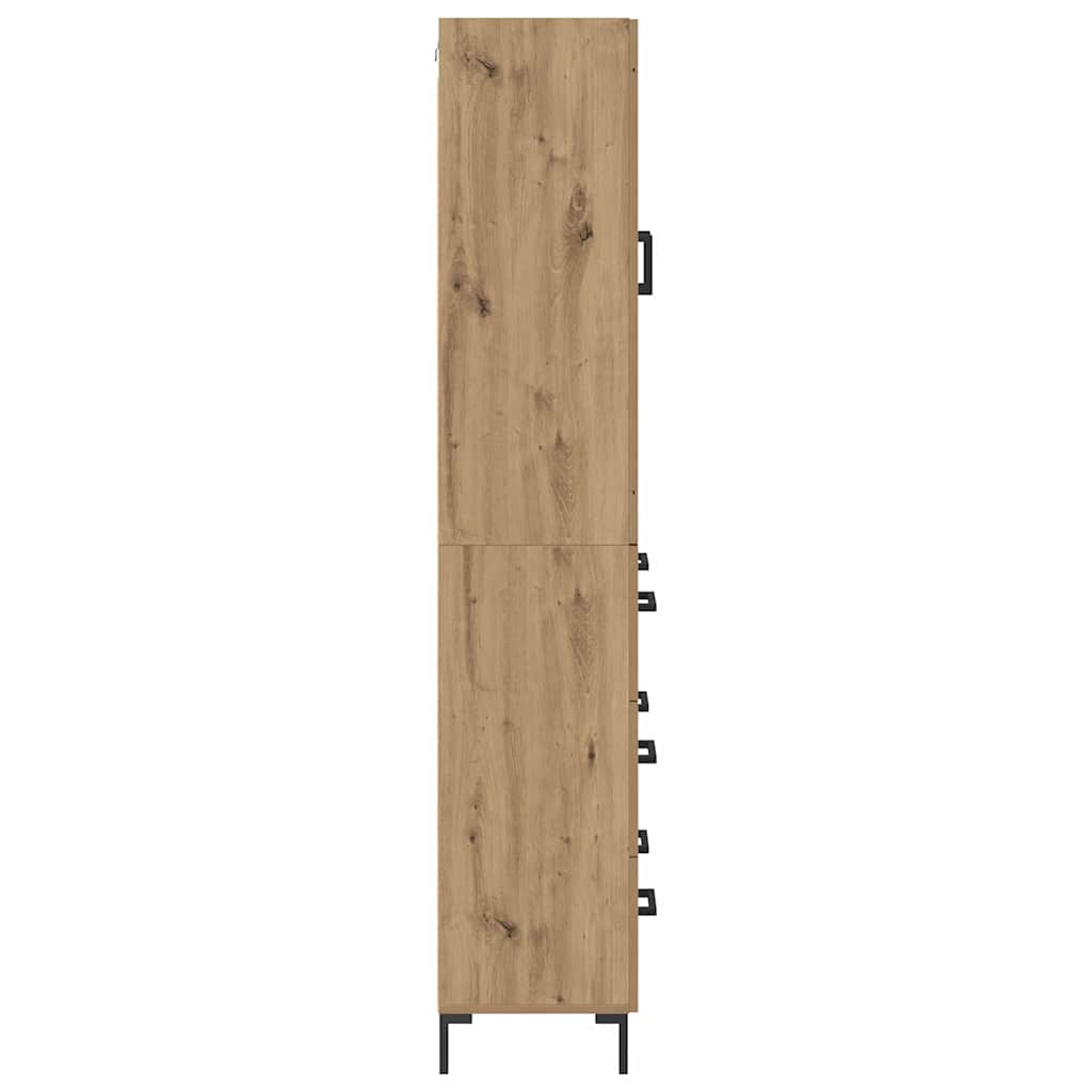 Høyskap 2 Pcs Artisan Eik 69,5 X 34 X 180 Cm Konstruert Tre