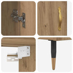 Høyskap 2 Pcs Artisan Eik 69,5 X 34 X 180 Cm Konstruert Tre