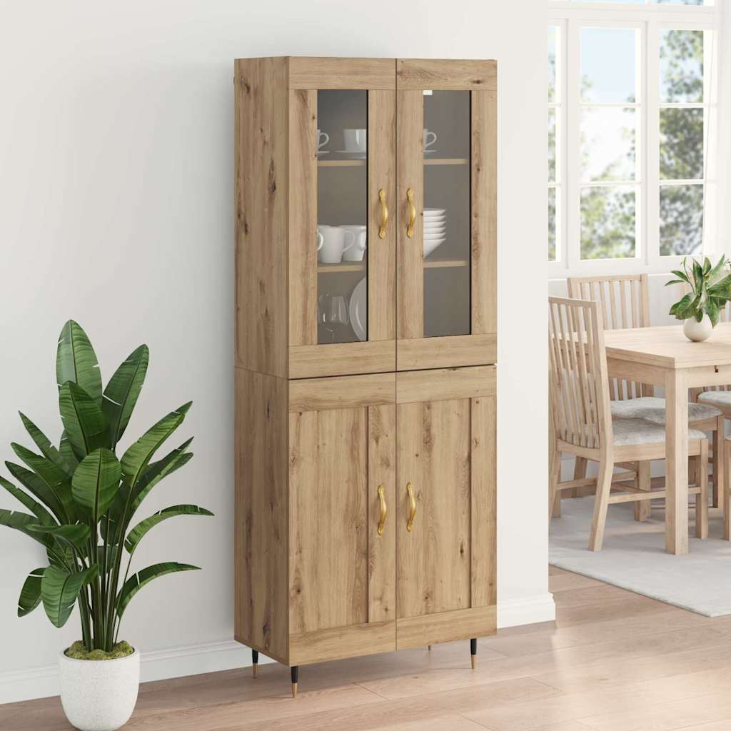 Høyskap 2 Pcs Artisan Eik 69,5 X 34 X 180 Cm Konstruert Tre