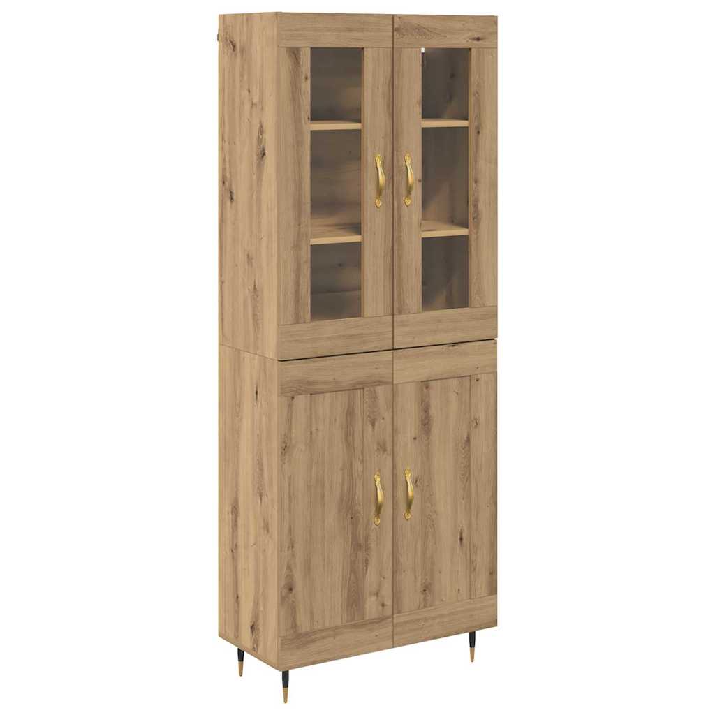 Høyskap 2 Pcs Artisan Eik 69,5 X 34 X 180 Cm Konstruert Tre