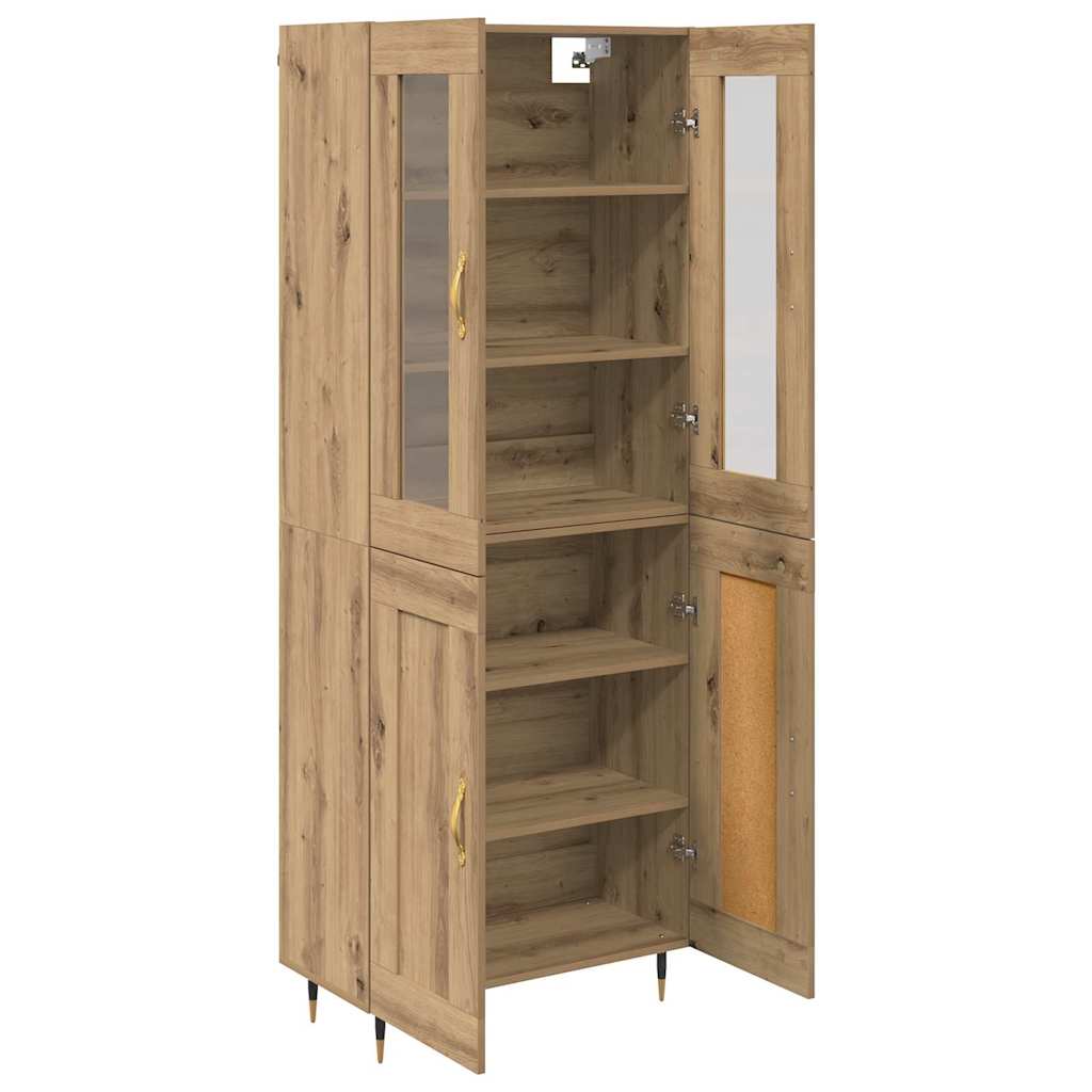 Høyskap 2 Pcs Artisan Eik 69,5 X 34 X 180 Cm Konstruert Tre