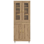 Høyskap 2 Pcs Artisan Eik 69,5 X 34 X 180 Cm Konstruert Tre