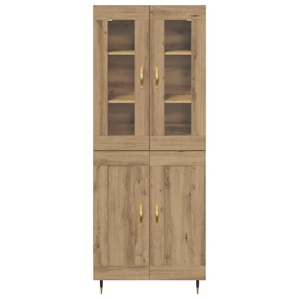 Høyskap 2 Pcs Artisan Eik 69,5 X 34 X 180 Cm Konstruert Tre