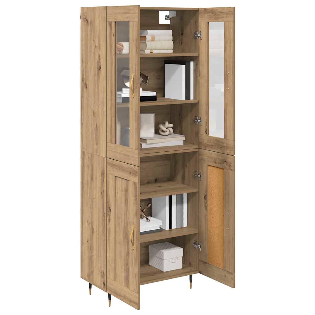 Høyskap 2 Pcs Artisan Eik 69,5 X 34 X 180 Cm Konstruert Tre