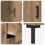 Høyskap 2 Pcs Artisan Eik 69,5 X 34 X 180 Cm Konstruert Tre