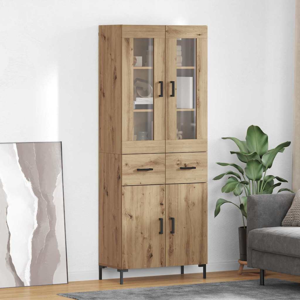 Høyskap 2 Pcs Artisan Eik 69,5 X 34 X 180 Cm Konstruert Tre