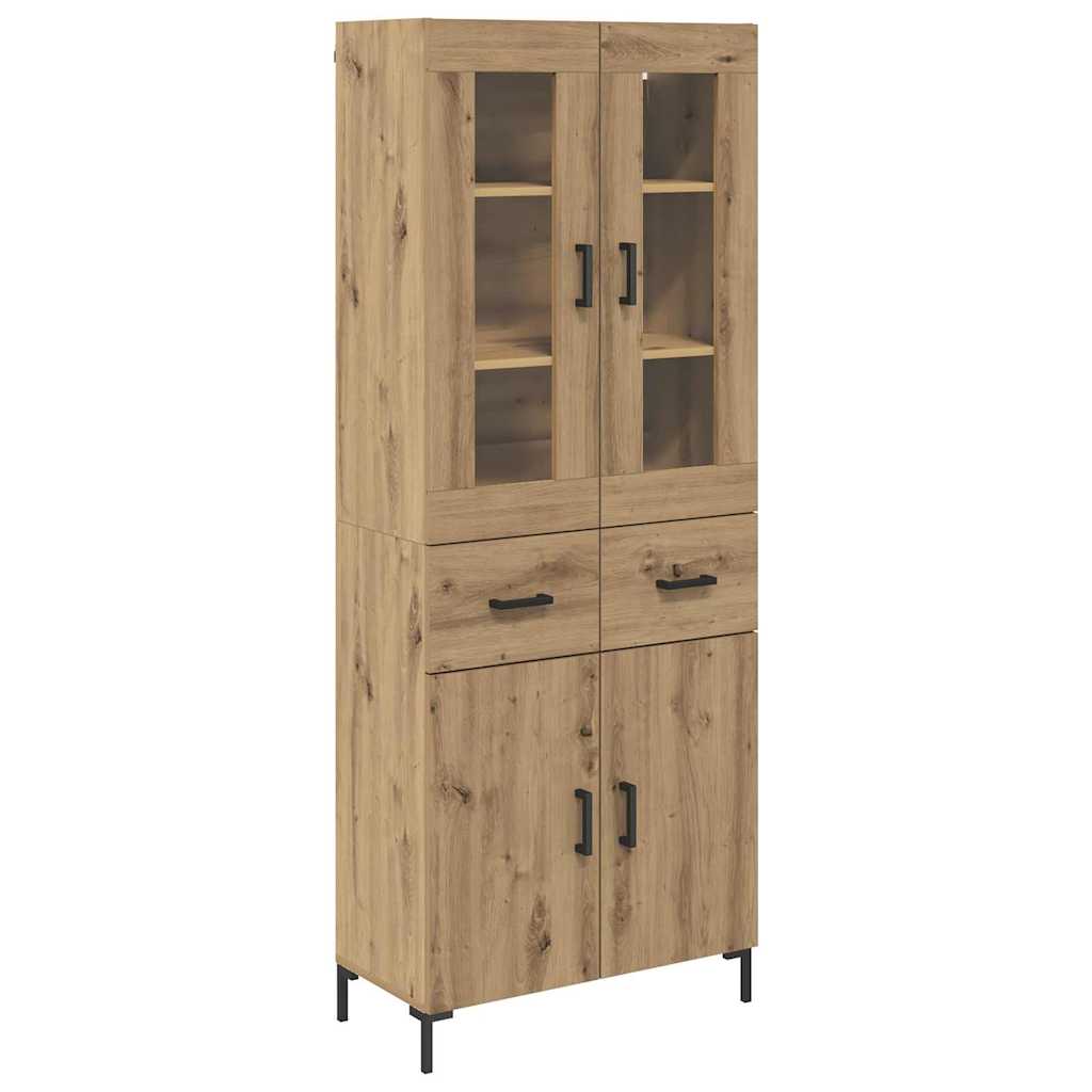 Høyskap 2 Pcs Artisan Eik 69,5 X 34 X 180 Cm Konstruert Tre