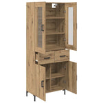 Høyskap 2 Pcs Artisan Eik 69,5 X 34 X 180 Cm Konstruert Tre