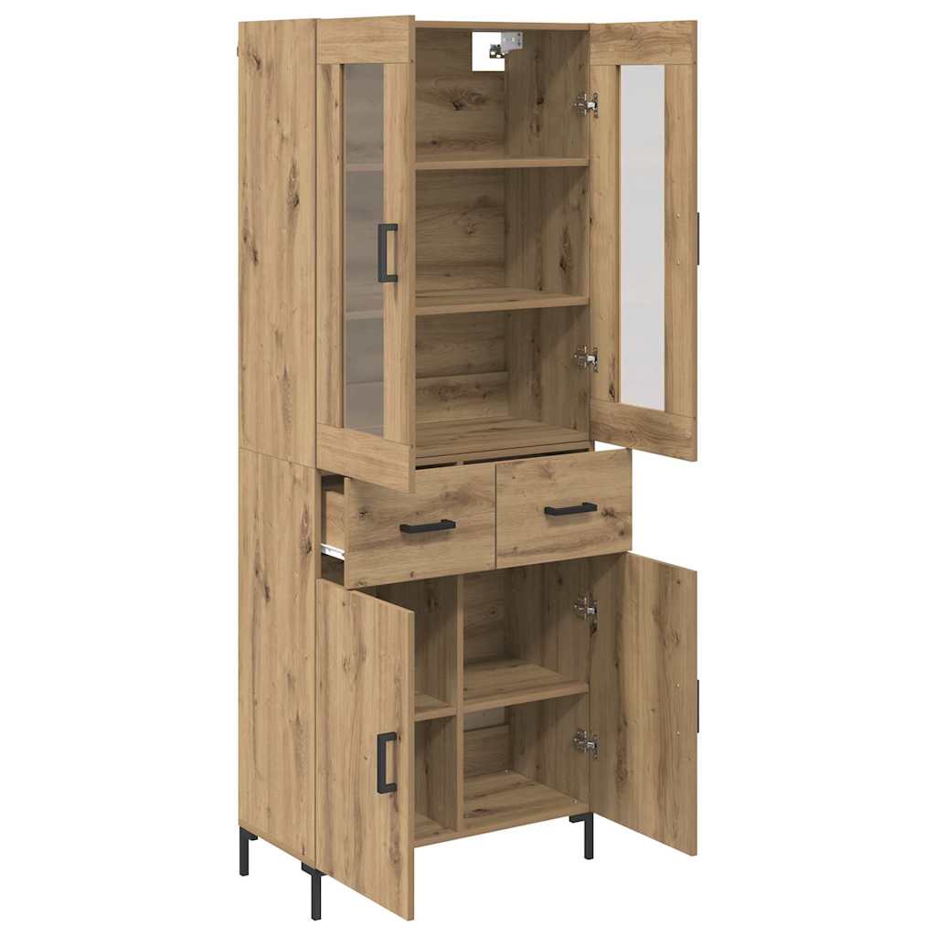 Høyskap 2 Pcs Artisan Eik 69,5 X 34 X 180 Cm Konstruert Tre