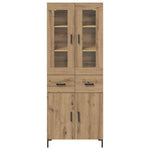 Høyskap 2 Pcs Artisan Eik 69,5 X 34 X 180 Cm Konstruert Tre