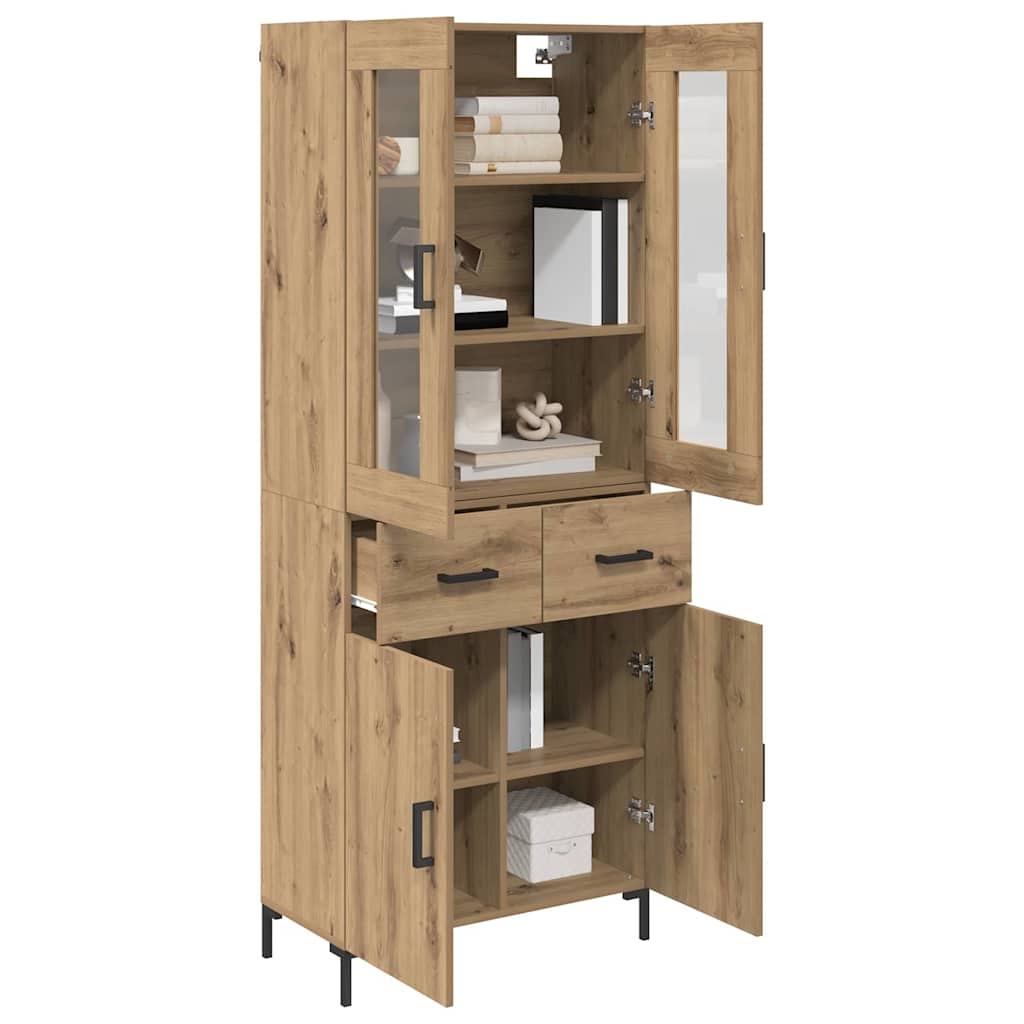 Høyskap 2 Pcs Artisan Eik 69,5 X 34 X 180 Cm Konstruert Tre