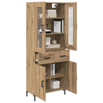 Høyskap 2 Pcs Artisan Eik 69,5 X 34 X 180 Cm Konstruert Tre