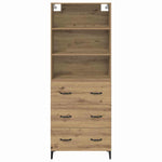 Høyskap Med Skuff Artisan Eik 69,5 X 34 X 180 Cm Konstruert Tre