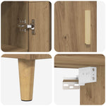 Høyskap Artisan Eik 69,5 X 34 X 180 Cm Konstruert Tre