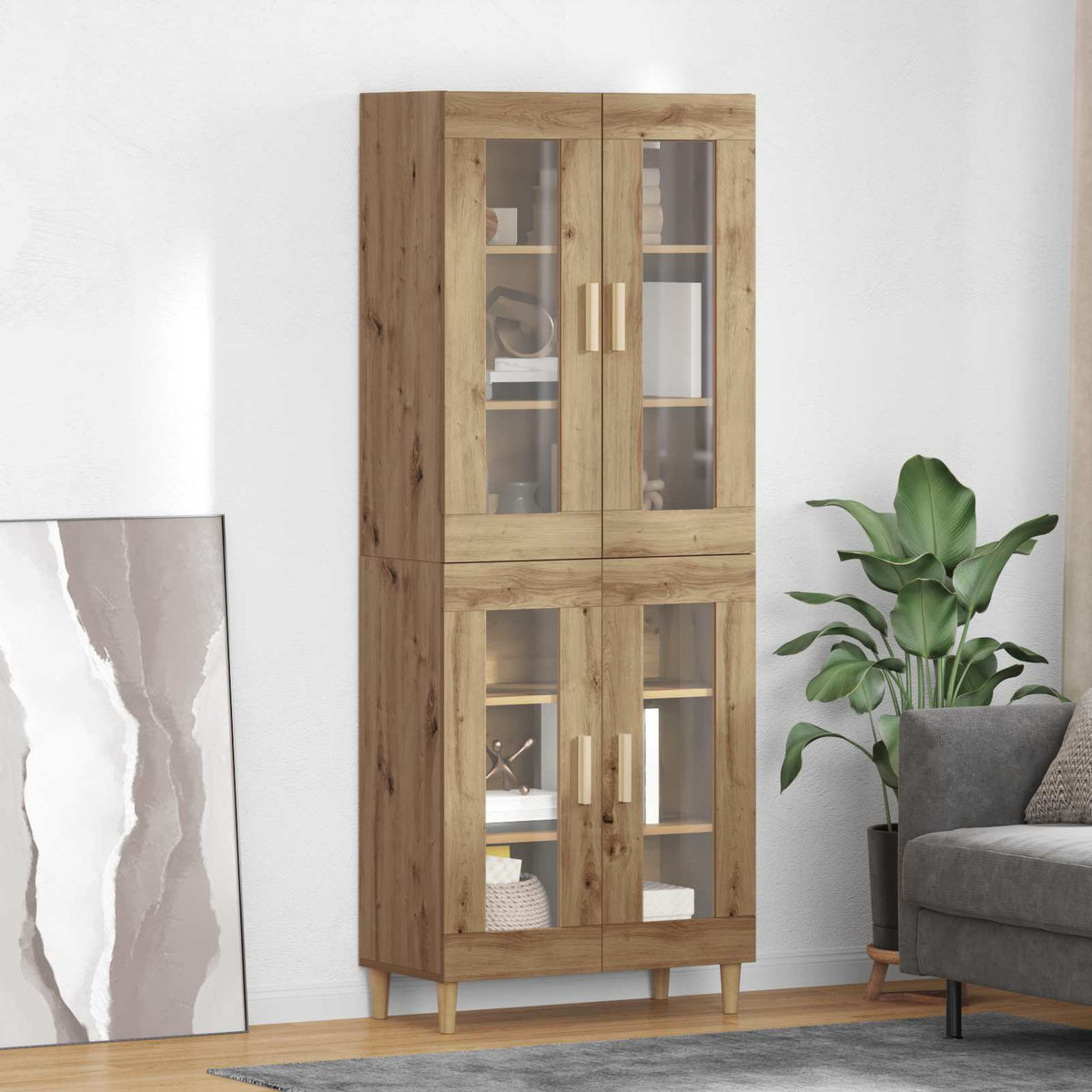 Høyskap Artisan Eik 69,5 X 34 X 180 Cm Konstruert Tre