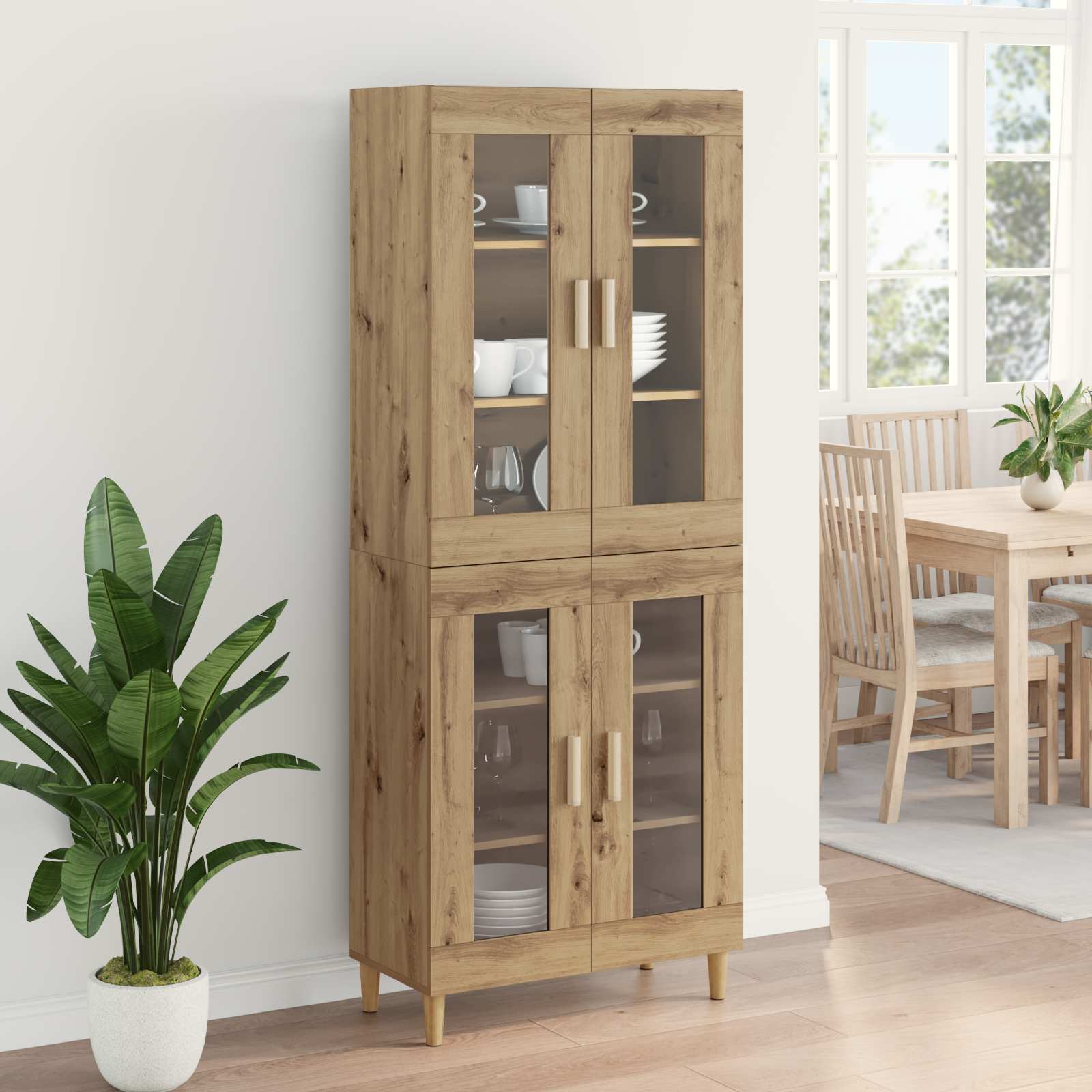 Høyskap Artisan Eik 69,5 X 34 X 180 Cm Konstruert Tre