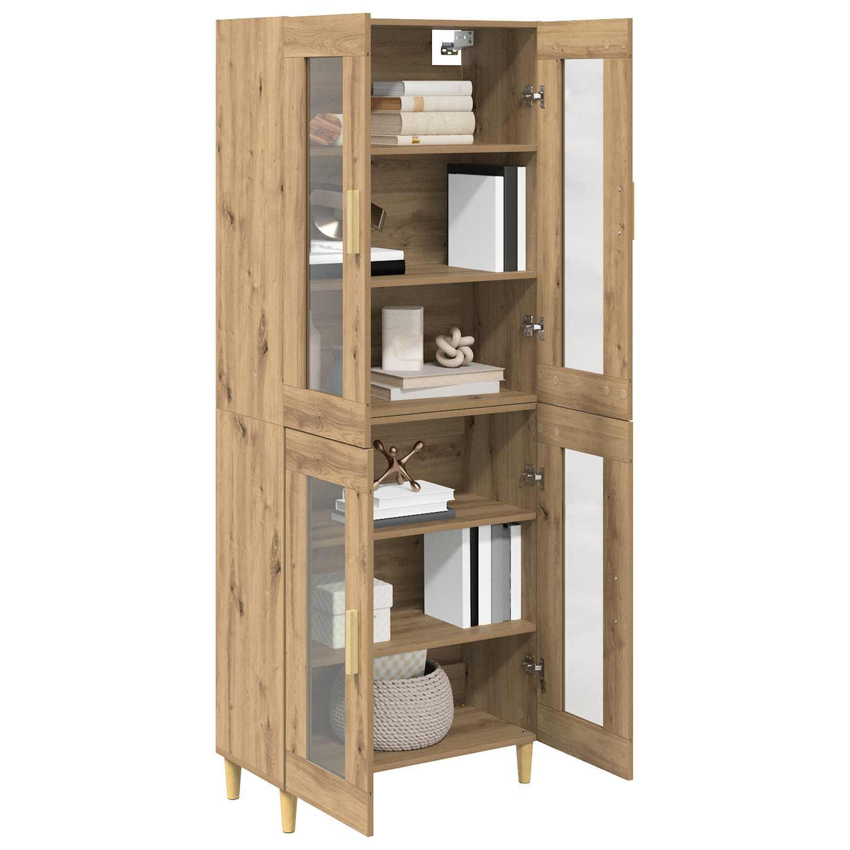 Høyskap Artisan Eik 69,5 X 34 X 180 Cm Konstruert Tre