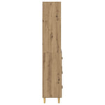 Høyskap Med Skuff Artisan Eik 69,5 X 34 X 180 Cm Konstruert Tre