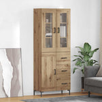 Høyskap 2 Pcs Artisan Eik 69,5 X 34 X 180 Cm Konstruert Tre