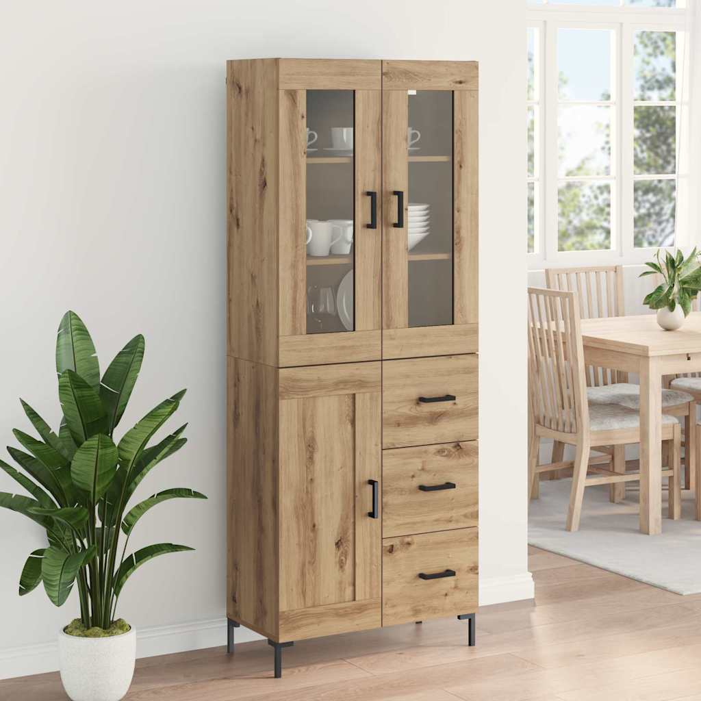 Høyskap 2 Pcs Artisan Eik 69,5 X 34 X 180 Cm Konstruert Tre