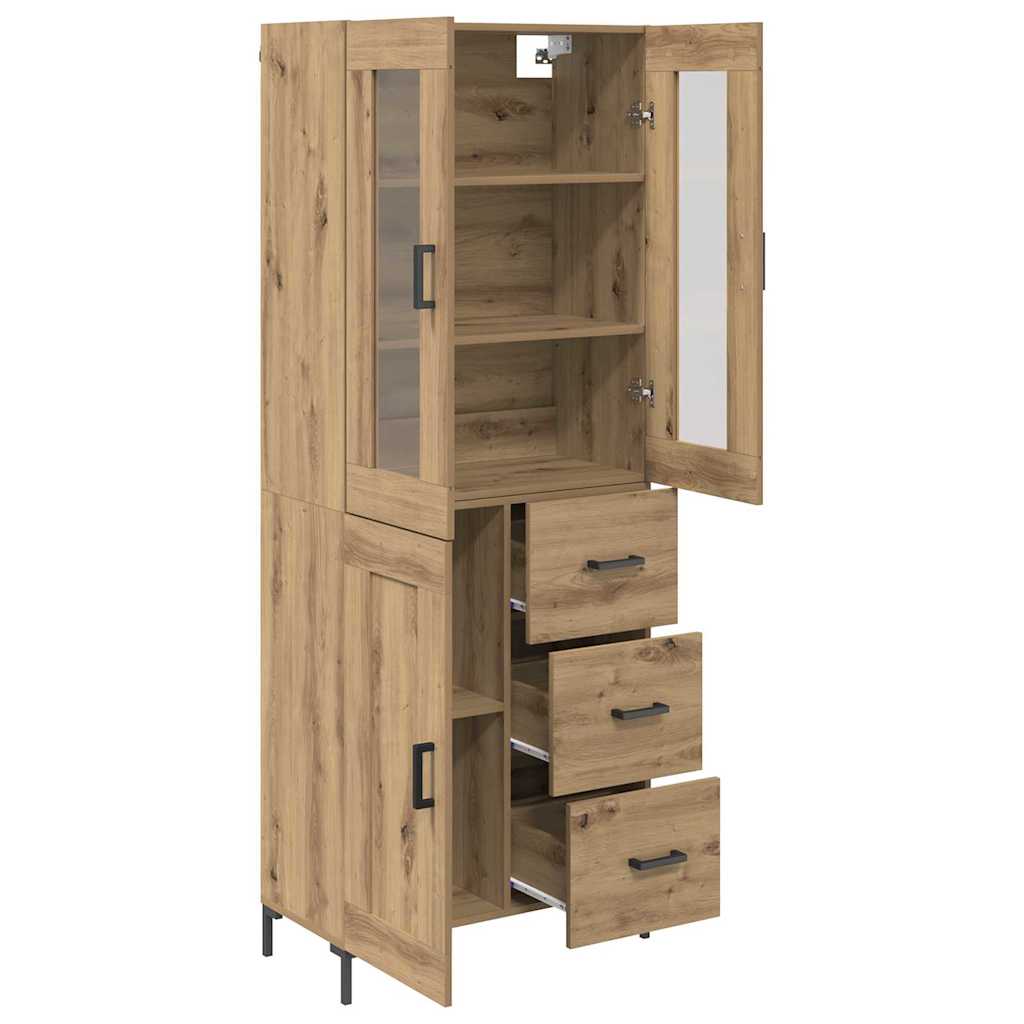 Høyskap 2 Pcs Artisan Eik 69,5 X 34 X 180 Cm Konstruert Tre