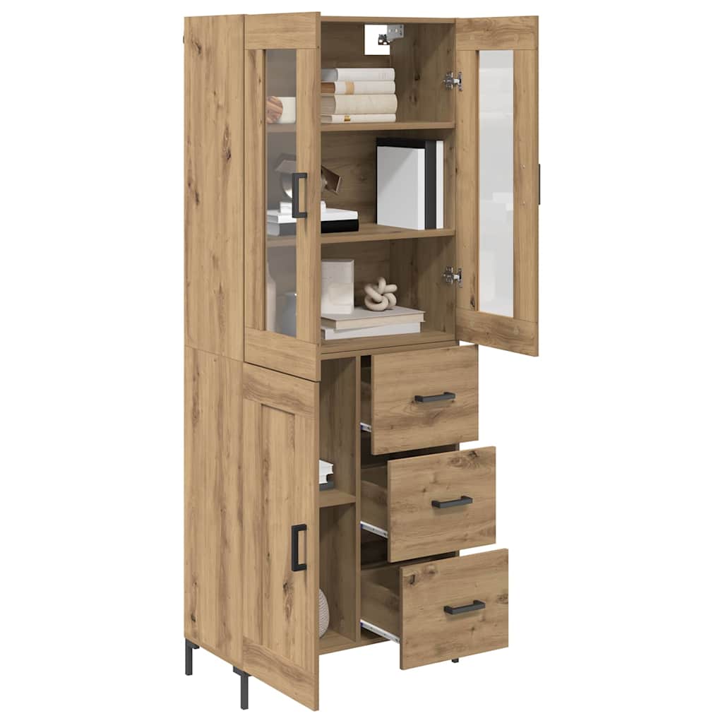 Høyskap 2 Pcs Artisan Eik 69,5 X 34 X 180 Cm Konstruert Tre