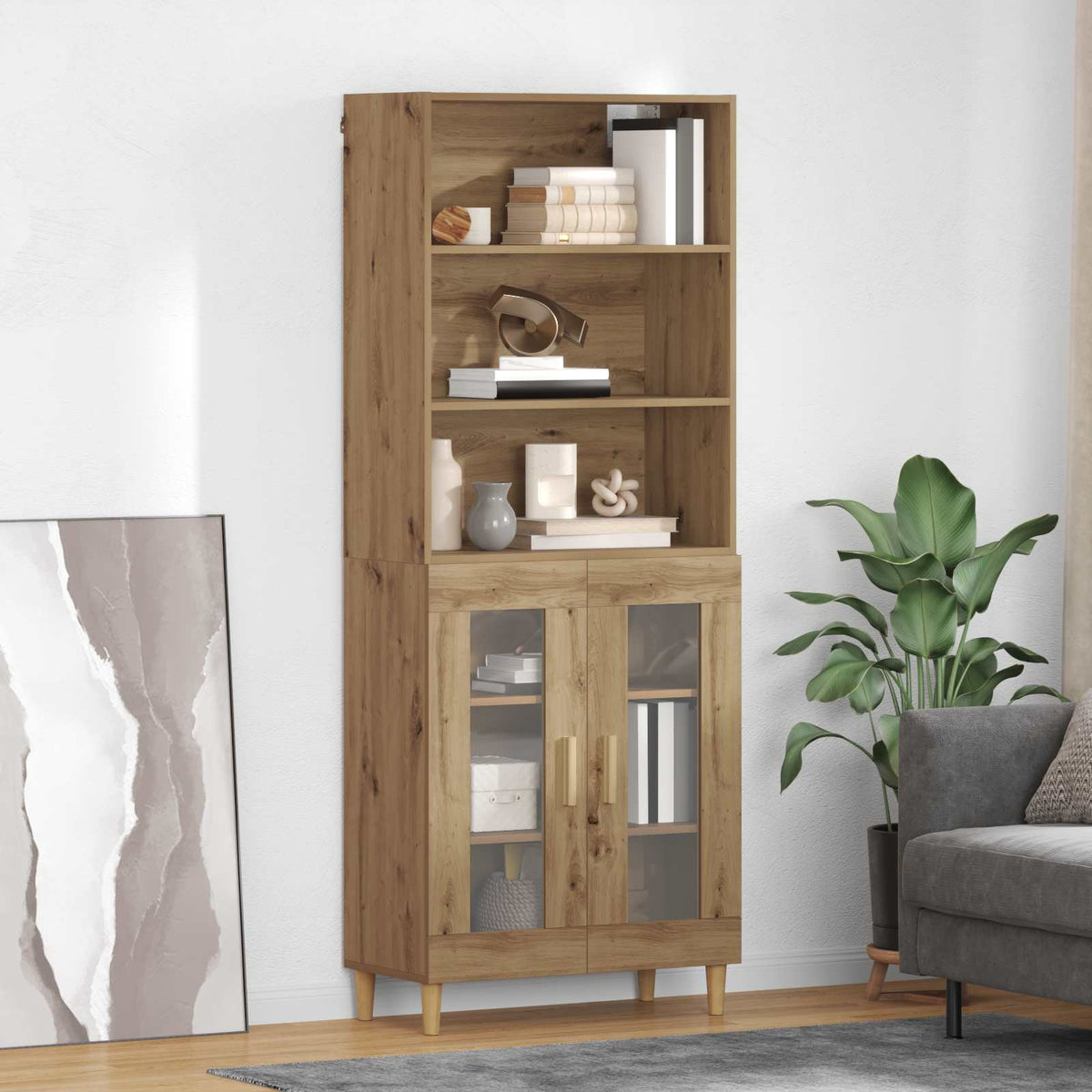 Høyskap Artisan Eik 69,5 X 32,5 X 180 Cm Konstruert Tre