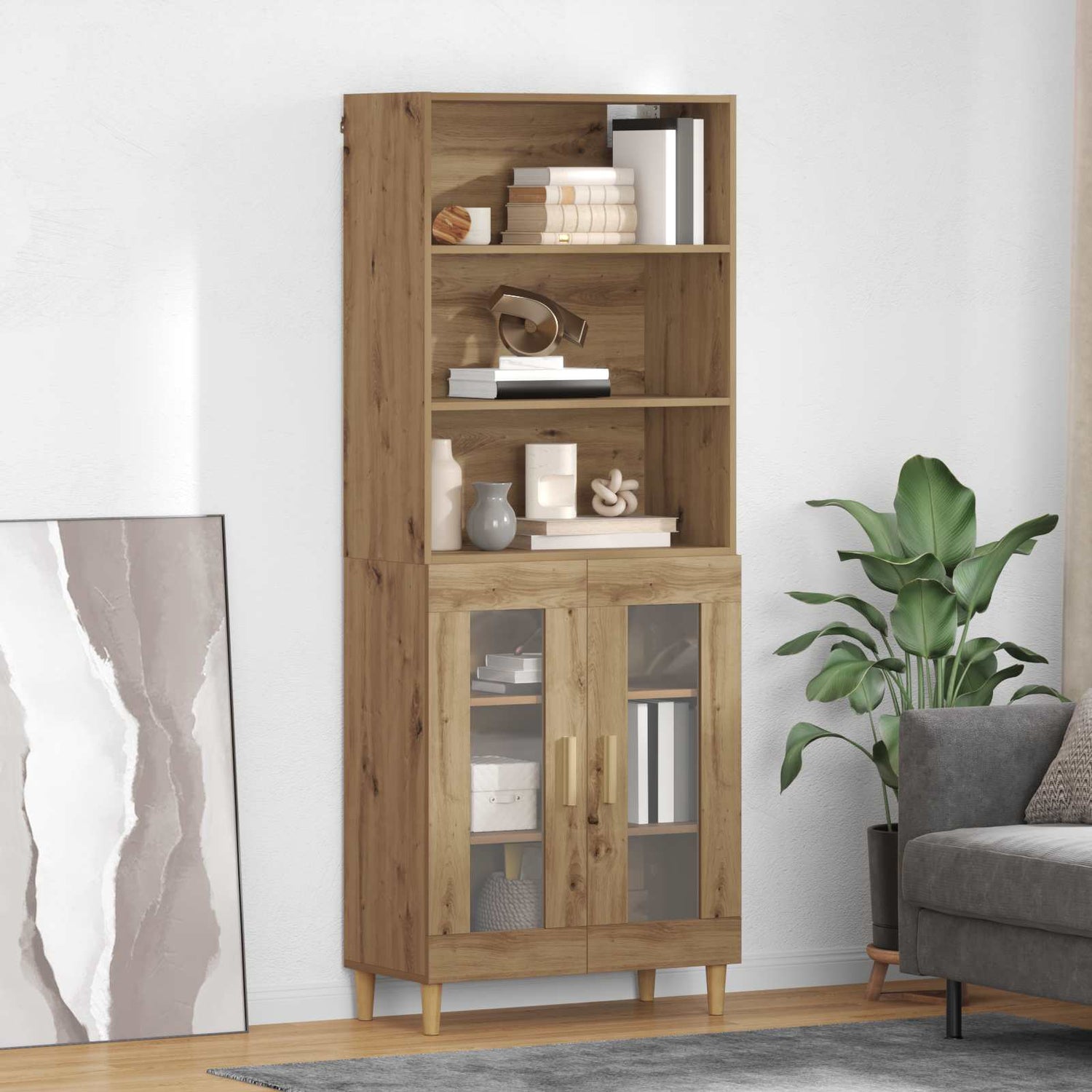 Høyskap Artisan Eik 69,5 X 32,5 X 180 Cm Konstruert Tre
