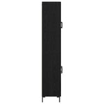 Høyskap 2 Pcs Svart Eik 69,5 X 34 X 180 Cm Konstruert Tre