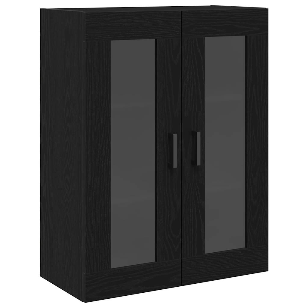 Høyskap 2 Pcs Svart Eik 69,5 X 34 X 180 Cm Konstruert Tre