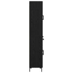 Høyskap 2 Pcs Svart Eik 69,5 X 34 X 180 Cm Konstruert Tre