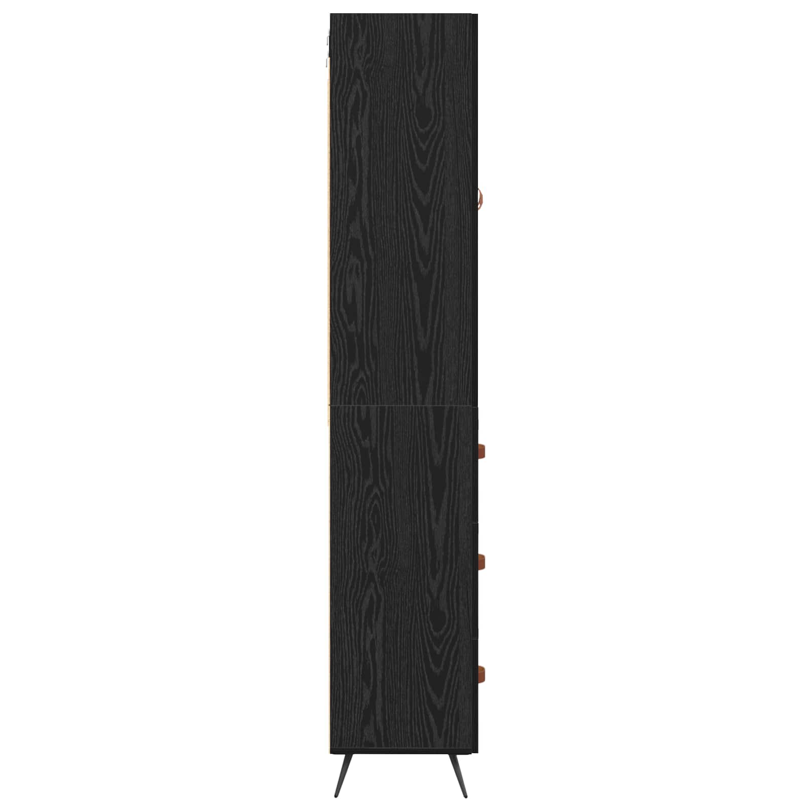 Høyskap Veggmontert Svart Eik 69,5 X 34 X 180 Cm Konstruert Tre