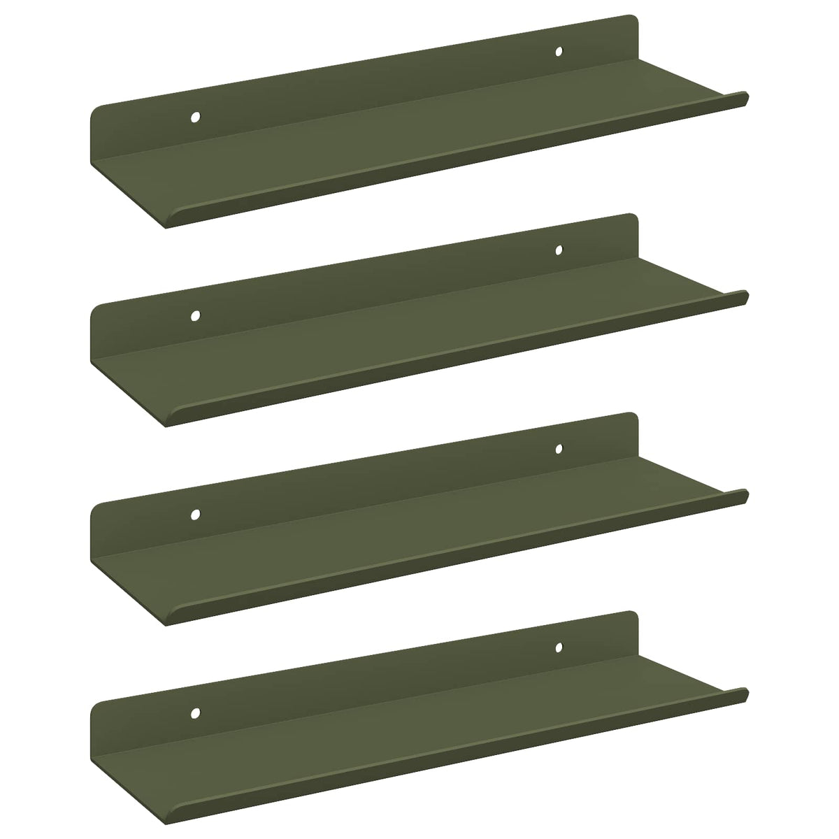 Vegghylle Med Hylle 4 Pcs Olivengrønn 30 X 9 X 2,5 Cm