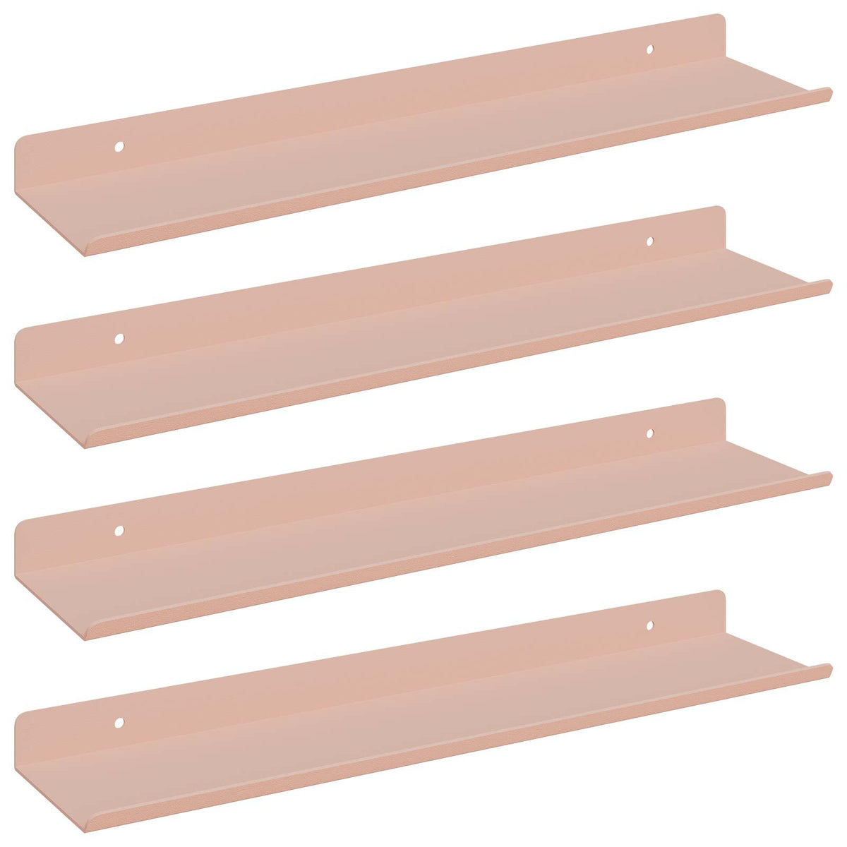 Vegghylle Med Hylle Veggmontert 4 Pcs Rosa 40 X 9 X 2,5 Cm