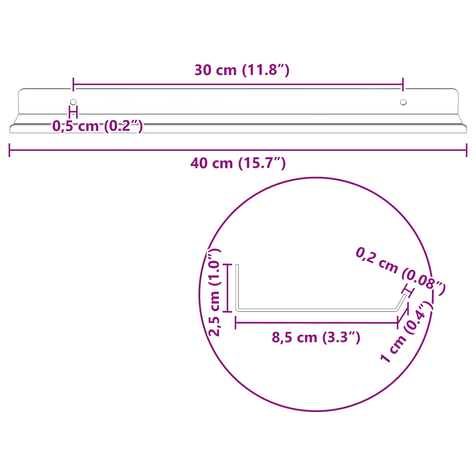 Vegghylle Med Hylle 4 Pcs Sennepsgul 40 X 9 X 2,5 Cm