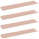 Vegghylle Med Hylle Veggmontert 4 Pcs Rosa 60 X 9 X 2,5 Cm