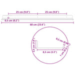 Vegghylle Med Hylle Veggmontert 2 Pcs Antrasitt 60 X 9 X 2,5 Cm