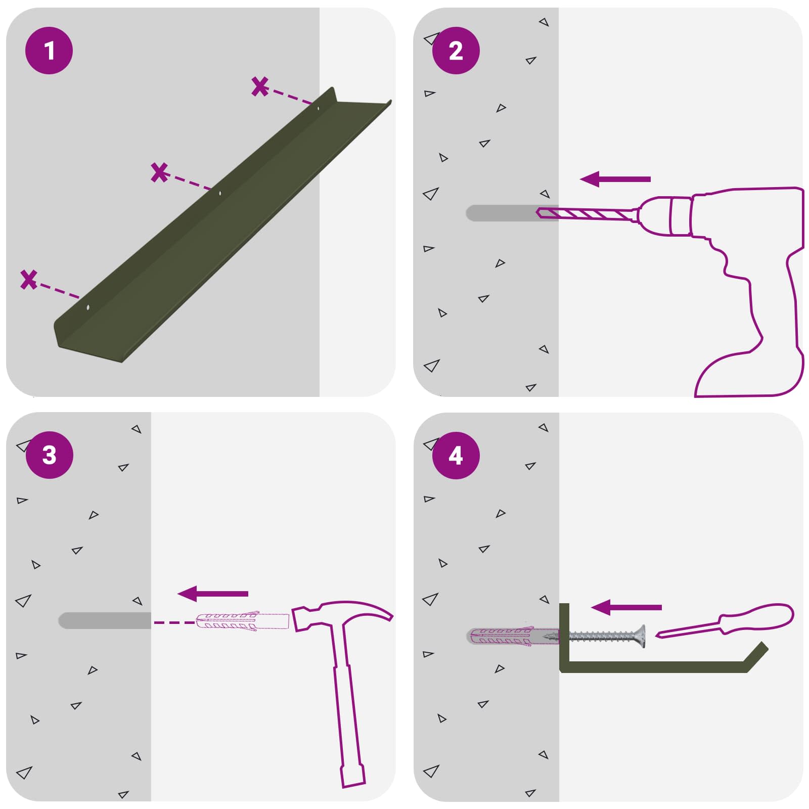 Vegghylle Med Hylle 2 Pcs Olivengrønn 60 X 9 X 2,5 Cm