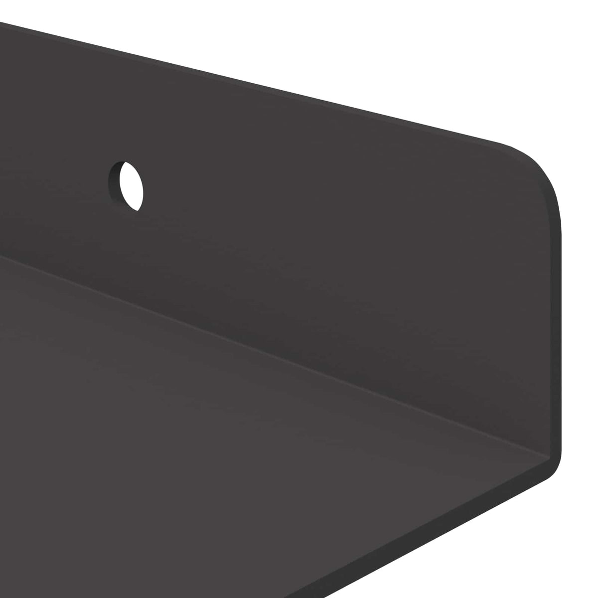 Vegghylle Med Hylle Veggmontert 4 Pcs Svart 80 X 9 X 2,5 Cm